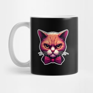 Big head cute angry yellow fat cat Mug